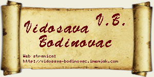 Vidosava Bodinovac vizit kartica